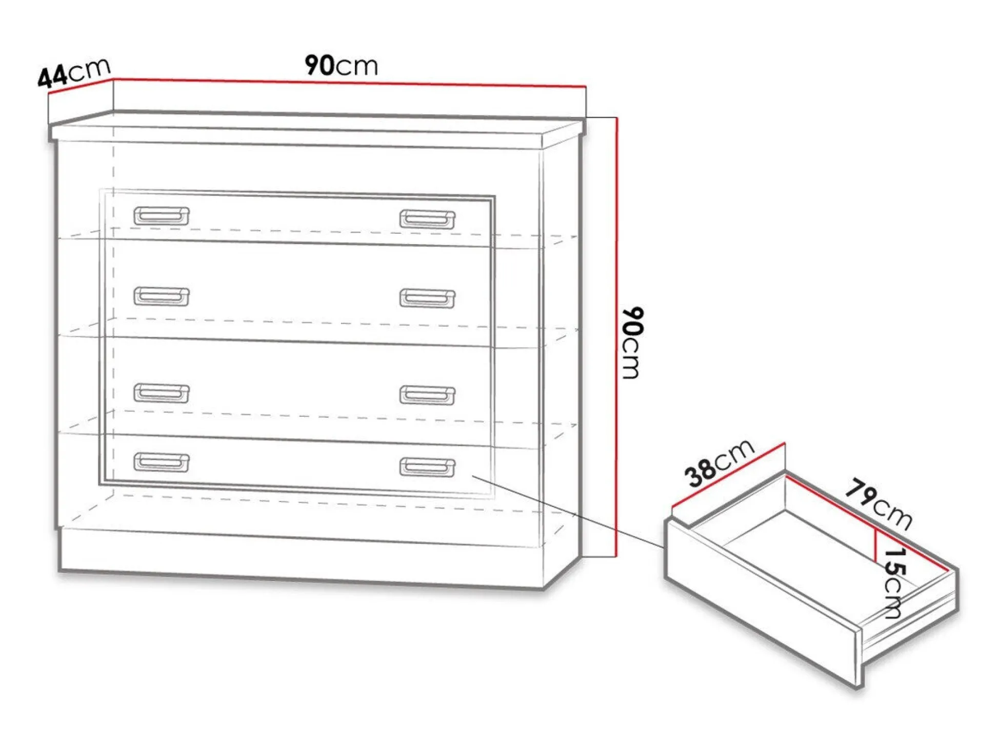 Kommode Lircava 100 (Lefkas eg)