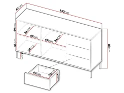 Kommode Lomsore 104 (Hvid)