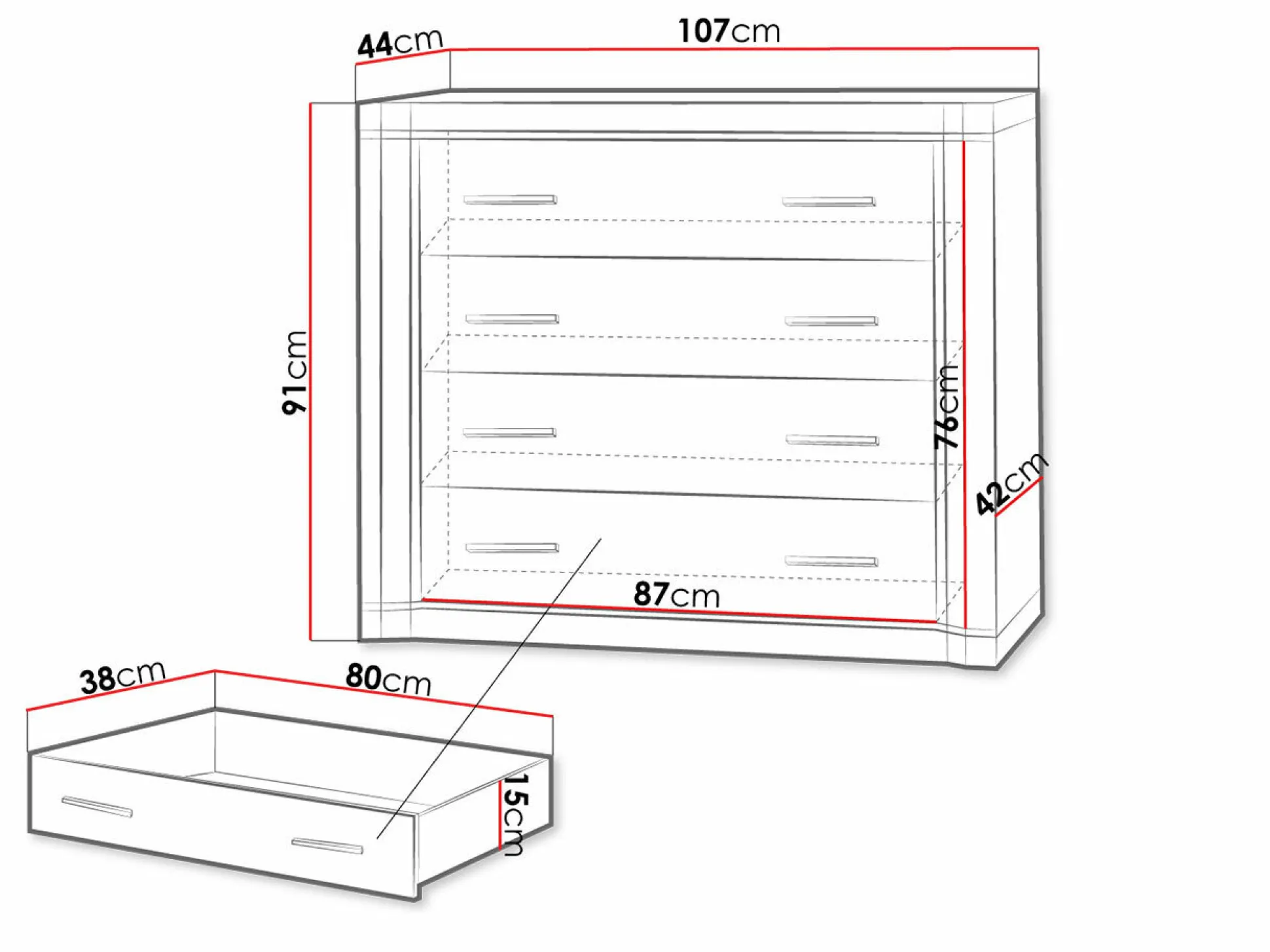 Kommode Lorelie 101 (Sonoma eg)