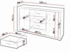 Kommode Lorelie 104 (Trøffel egetræ)