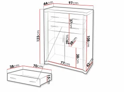 Kommode Lorelie 105 (Trøffel egetræ)
