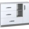 Kommode Lorlare 107 (Hvid + Grå)