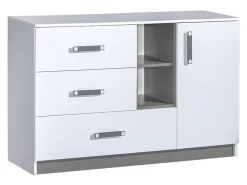 Kommode Lorlare 107 (Hvid + Grå)