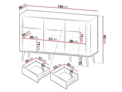 Kommode Lufela 109 (Kashmir + Valnød)