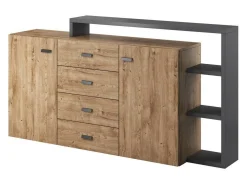 Kommode Lutiva 106 (Antracit + Ribbeck egetræ)