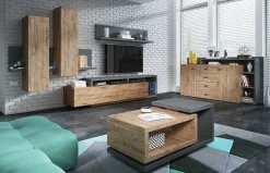 Kommode Lutiva 106 (Antracit + Ribbeck egetræ)