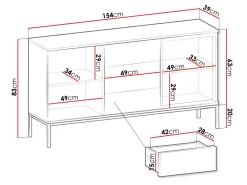 Kommode Manal (Sort + Wotan eg)