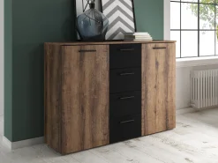 Kommode Melvele 101 (Kloster eg + Sort)