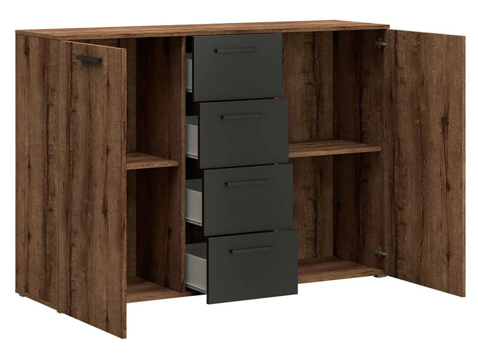 Kommode Melvele 101 (Kloster eg + Sort)