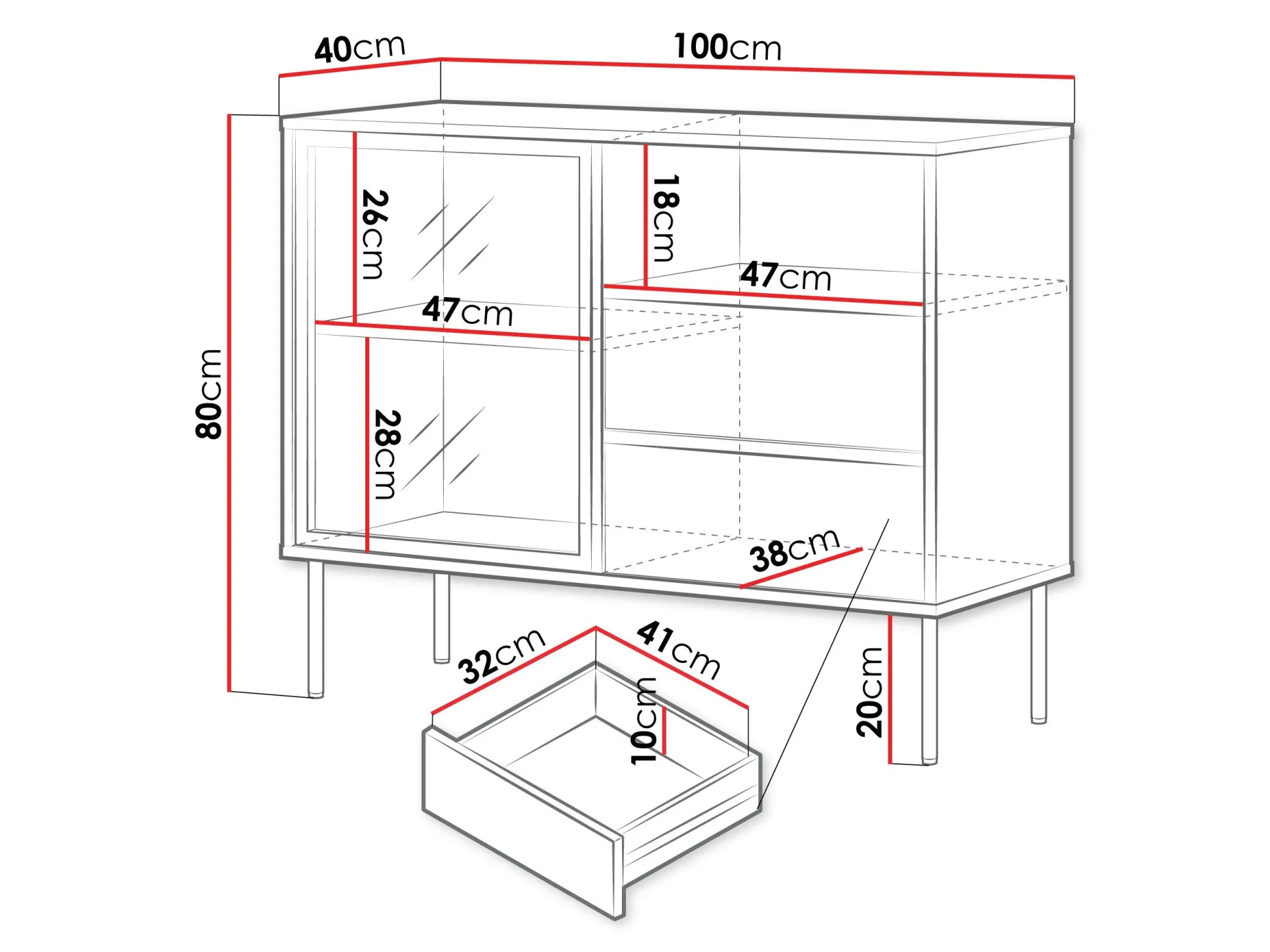 Kommode Merevai 100 (Kashmir)