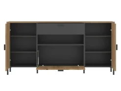 Kommode Morelmi 105 (Antracit + Egetræ)