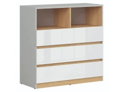 Kommode Nuevaru 102 (Glansfuld hvid)