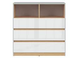 Kommode Nuevaru 102 (Glansfuld hvid)