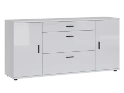 Kommode Ontario 170 (Glansfuld hvid + Hvid)