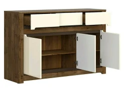 Kommode Ophevaru 101 (Glossy cream + April egetræ)