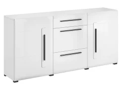 Kommode Ophsalu 108 (Hvid + Glansfuld hvid)