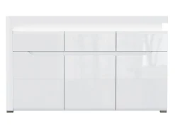 Kommode Revelmi 103 (Glansfuld hvid + Hvid)