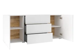 Kommode Revmiru 103 (Hvid + Wotan eg)