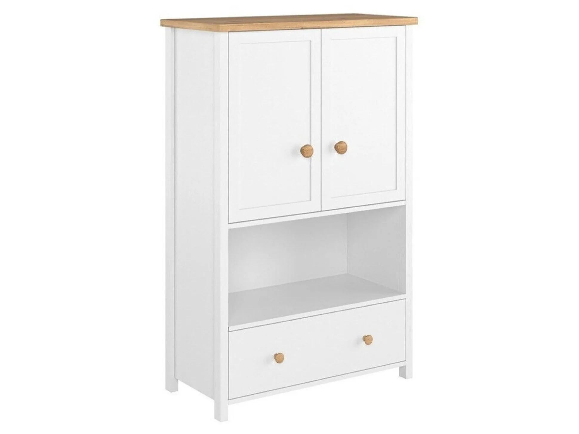 Kommode Romelbo 144 (Hvid + Egetræ)