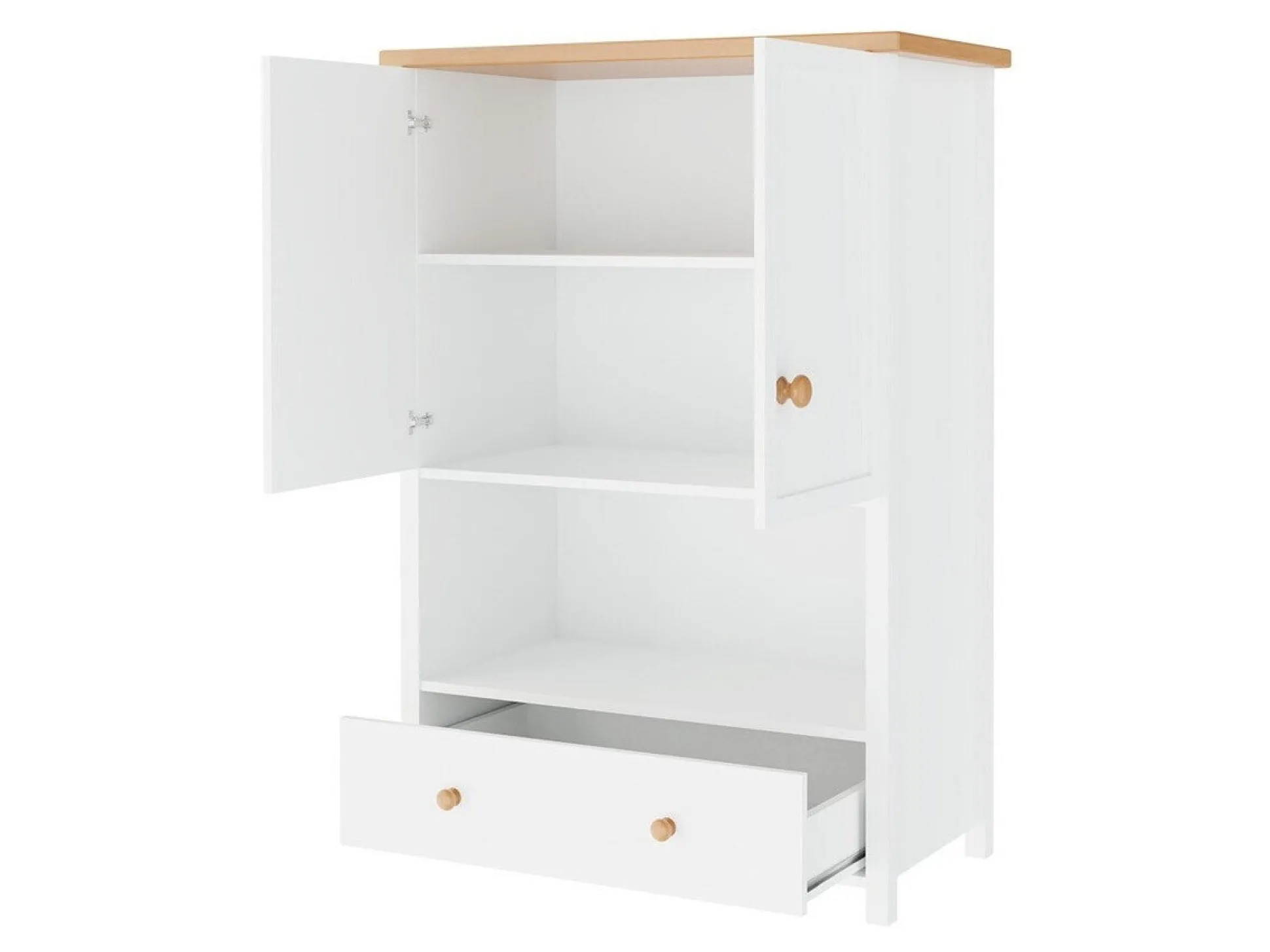 Kommode Romelbo 144 (Hvid + Egetræ)