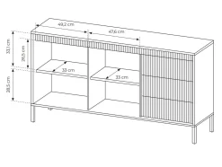 Kommode Romfele 101 (Beige)
