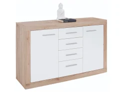 Kommode Romfera 100 (Hvid + San remo eg)