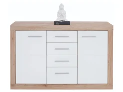 Kommode Romfera 100 (Hvid + San remo eg)