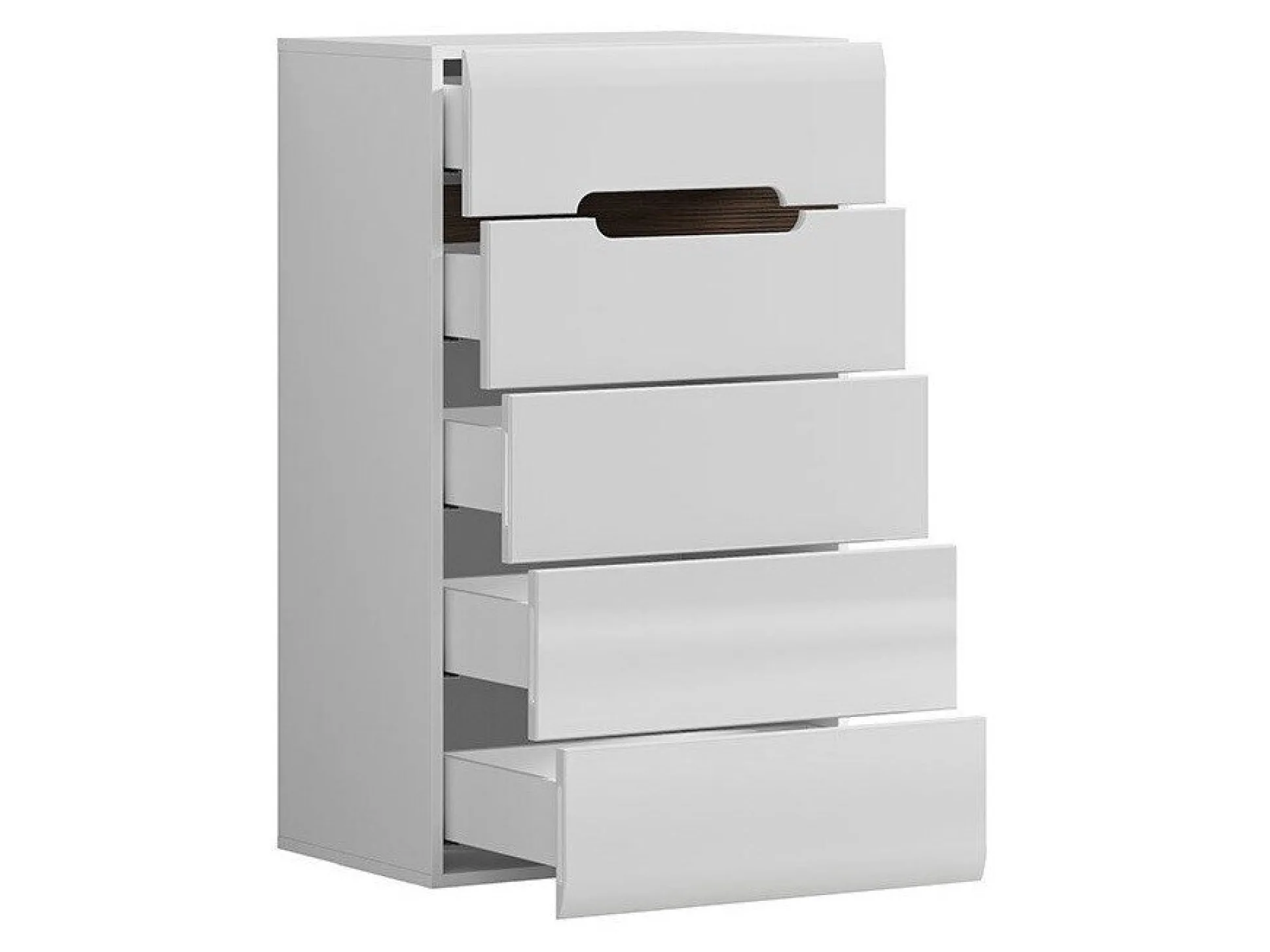 Kommode Serveso 103 (Hvid + Glansfuld hvid)