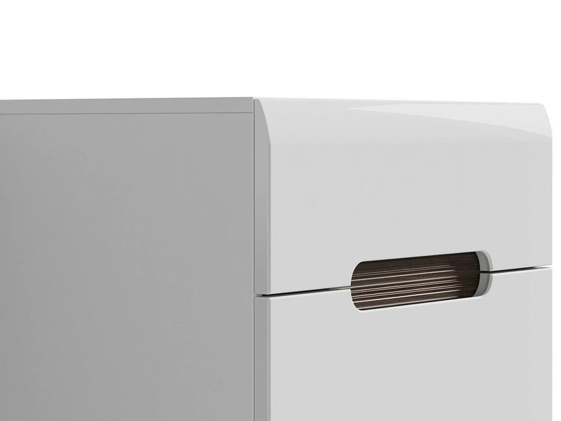 Kommode Serveso 103 (Hvid + Glansfuld hvid)