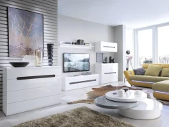 Kommode Serveso 103 (Hvid + Glansfuld hvid)