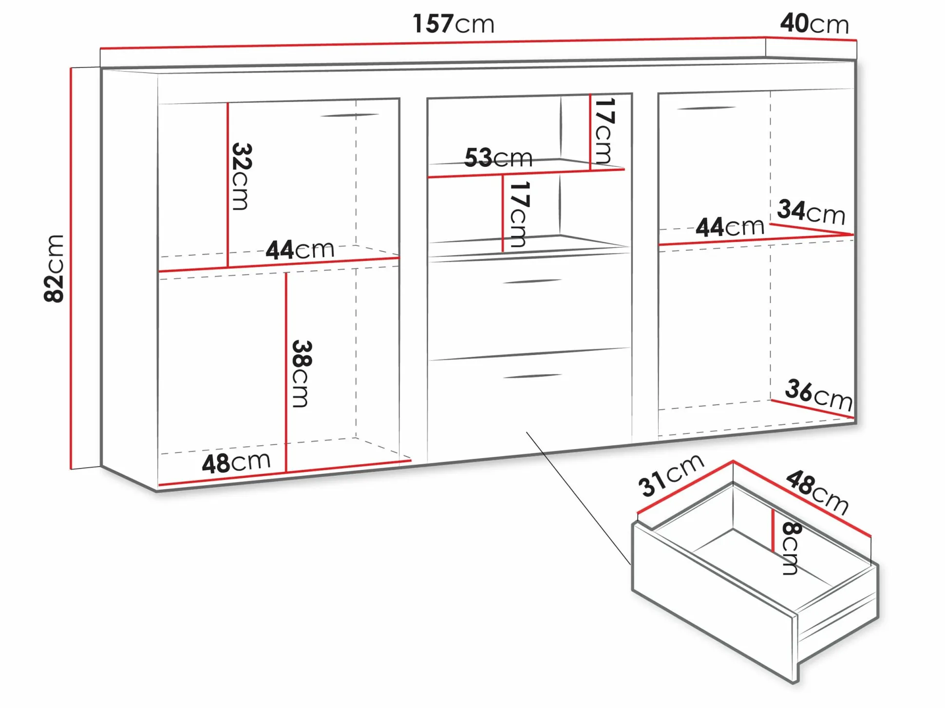 Kommode Soca (Sonoma eg)