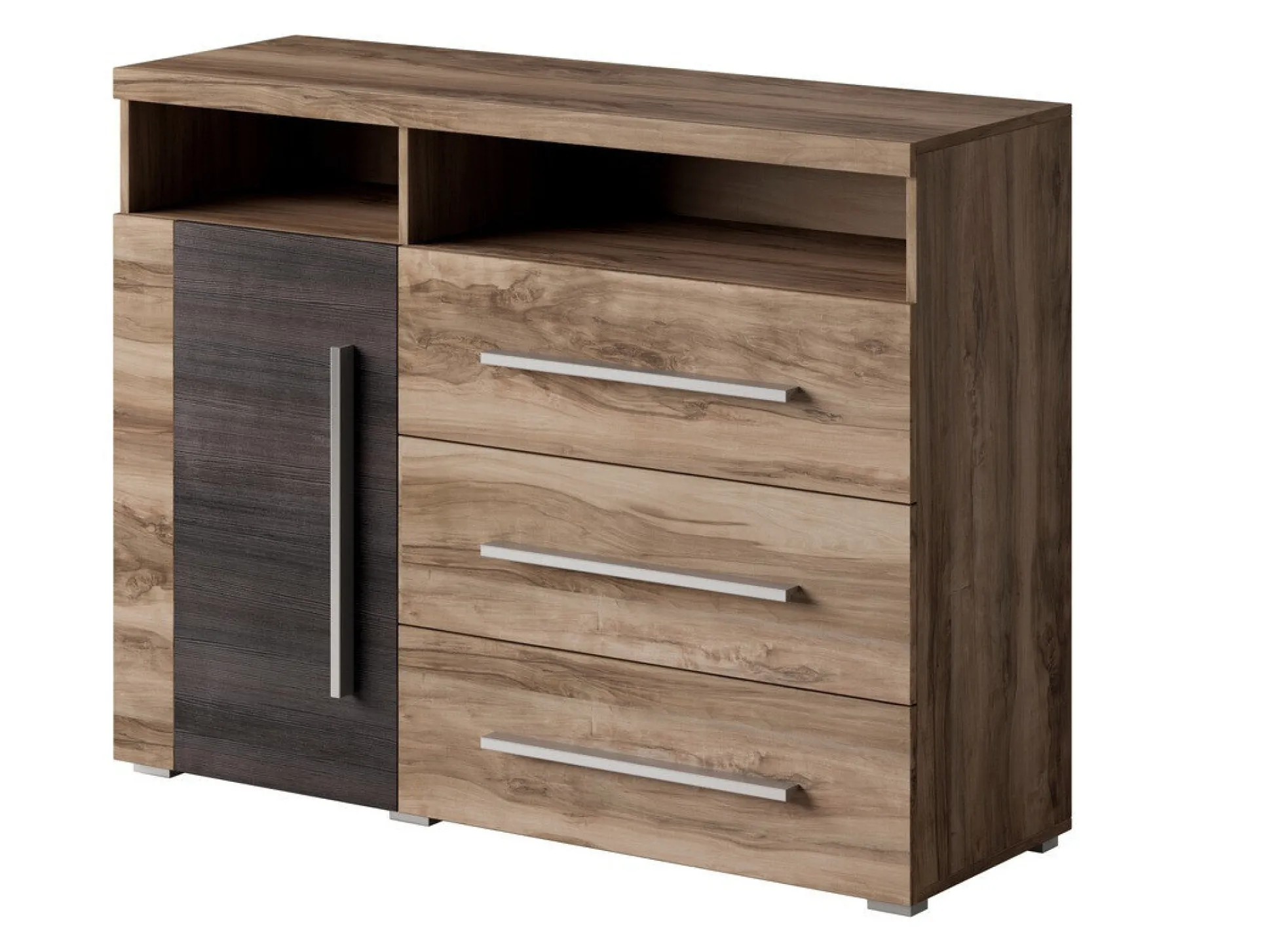 Kommode Sorciro 102 (Nød + Mørk eg)