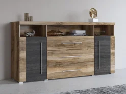 Kommode Sorciro 100 (Nød + Mørk eg)