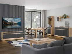 Kommode Teselbu 104 (Antracit + Egetræ)