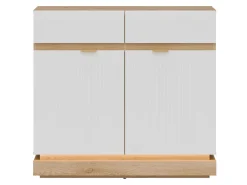 Kommode Teselbu 102 (Hvid + Egetræ)