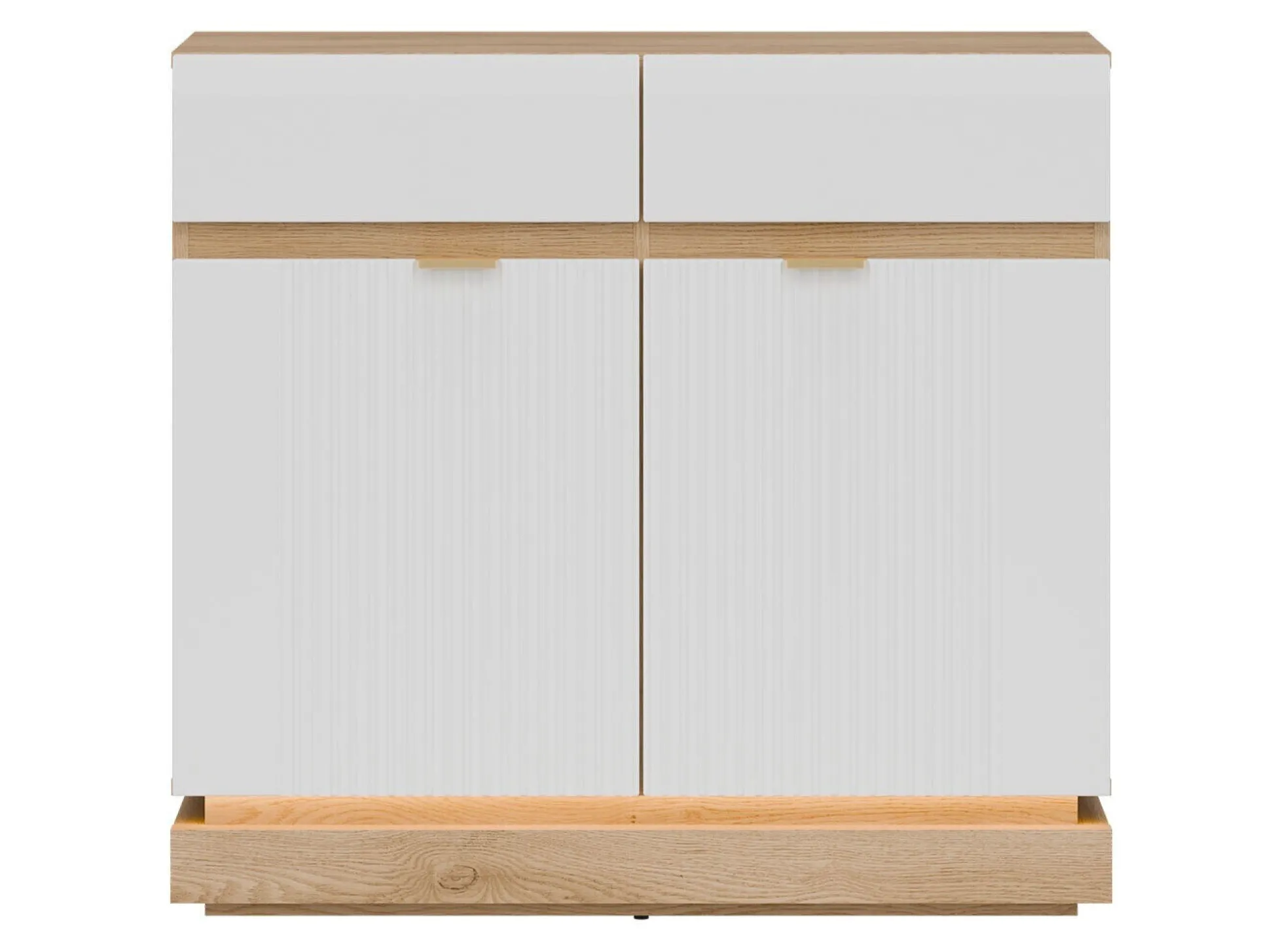 Kommode Teselbu 102 (Hvid + Egetræ)