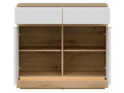 Kommode Teselbu 102 (Hvid + Egetræ)