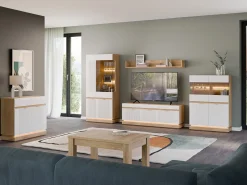 Kommode Teselbu 102 (Hvid + Egetræ)