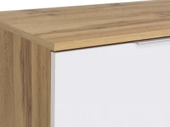 Kommode Tivetra 101 (Wotan eg + Glansfuld hvid)