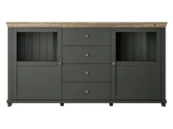 Kommode Tolnue 103 (Mørkegrøn + Lefkas eg)