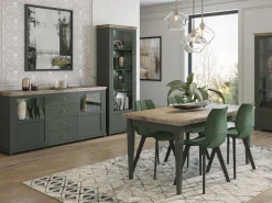 Kommode Tolnue 103 (Mørkegrøn + Lefkas eg)