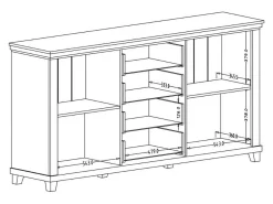Kommode Tolnue 103 (Mørkegrøn + Lefkas eg)