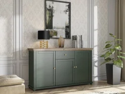 Kommode Tolnue 106 (Mørkegrøn + Lefkas eg)