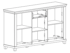 Kommode Tolnue 106 (Mørkegrøn + Lefkas eg)