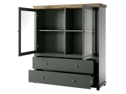 Kommode Tolnue 105 (Mørkegrøn + Lefkas eg)