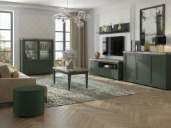 Kommode Tolnue 105 (Mørkegrøn + Lefkas eg)