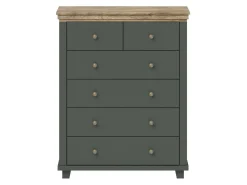 Kommode Tolnue 121 (Mørkegrøn + Lefkas eg)