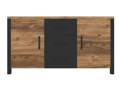 Kommode Tornua 103 (Mørk gran + Mat sort)