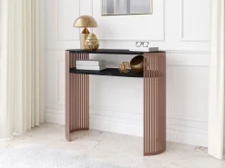 Konsolbord Civer I (Lyserød + Sort marmor)