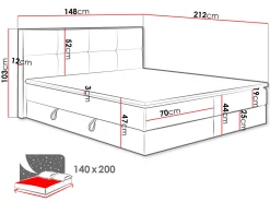 Kontinentalseng ComfiDream Miraena (Gylden eg + Soro 97)